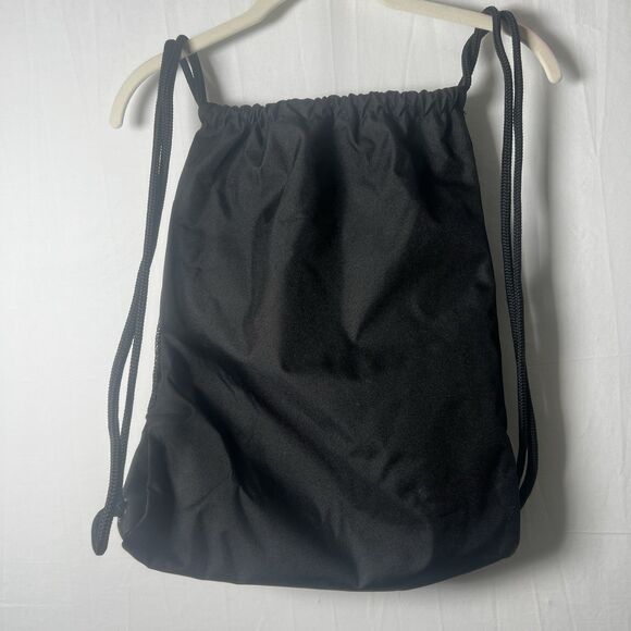 Adidas Alliance II Sackpack Backpack Black with Gold Metallic Stripes and Logo - Picture 4 of 6